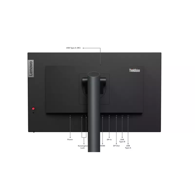 Lenovo ThinkVision P24q-30 arvutimonitor 60,5 cm (23,8 tolli) 2560 x 1440 pikslit Quad HD LED must