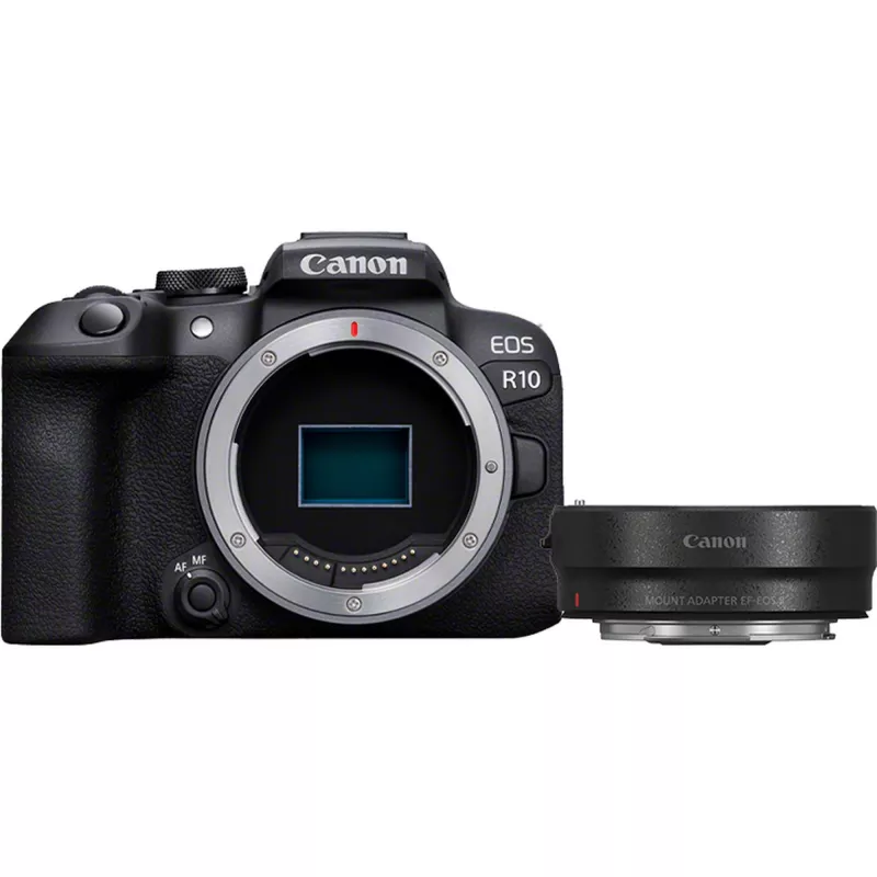 Canon EOS R10 + RF-S 18-45mm F4.5-6.3 IS STM MILC 24,2 MP CMOS 6000 x 4000 pikslit Must