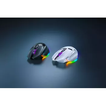 Gaming hiir Razer Basilisk V3 Pro — paremakäeline, optiline 30 000 DPI, RF Wireless/Bluetooth/USB-C, valge