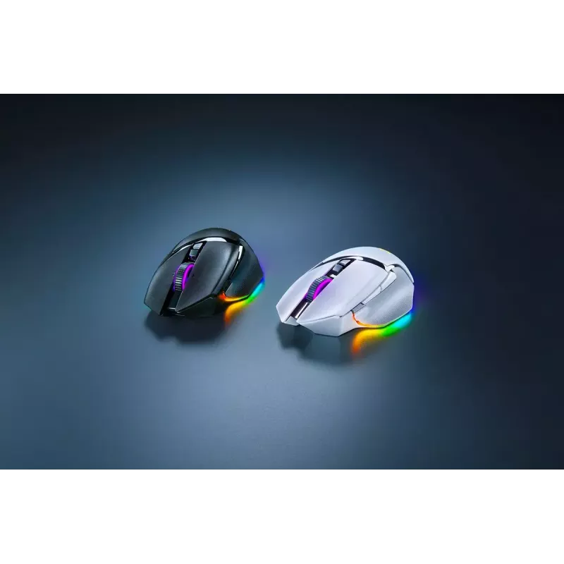 Gaming hiir Razer Basilisk V3 Pro — paremakäeline, optiline 30 000 DPI, RF Wireless/Bluetooth/USB-C, valge