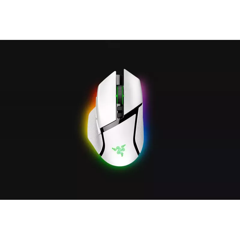 Gaming hiir Razer Basilisk V3 Pro — paremakäeline, optiline 30 000 DPI, RF Wireless/Bluetooth/USB-C, valge