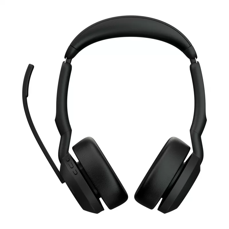 Jabra Evolve2 55 - Link380a UC Stereo (koos alusega), juhtmevaba, kontori/kõnekeskuse jaoks, 20 - 20000 Hz, 130 g, kõrvaklapid, must