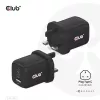CLUB3D reisilaadija PPS 65W GAN tehnoloogiaga, kolme pordiga (2x USB Type-C + USB Type-A) Power Delivery (PD) 3.0 tugi