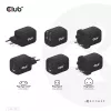 CLUB3D reisilaadija PPS 65W GAN tehnoloogiaga, kolme pordiga (2x USB Type-C + USB Type-A) Power Delivery (PD) 3.0 tugi