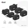 CLUB3D reisilaadija PPS 65W GAN tehnoloogiaga, kolme pordiga (2x USB Type-C + USB Type-A) Power Delivery (PD) 3.0 tugi