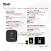 CLUB3D reisilaadija PPS 65W GAN tehnoloogiaga, kolme pordiga (2x USB Type-C + USB Type-A) Power Delivery (PD) 3.0 tugi