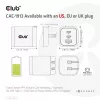 CLUB3D reisilaadija PPS 65W GAN tehnoloogiaga, kolme pordiga (2x USB Type-C + USB Type-A) Power Delivery (PD) 3.0 tugi