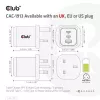 CLUB3D reisilaadija PPS 65W GAN tehnoloogiaga, kolme pordiga (2x USB Type-C + USB Type-A) Power Delivery (PD) 3.0 tugi