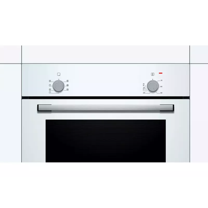 Sisseehitatud elektriahi Bosch Serie 2 HBF010BV1S — 66 L, pöördregulaatorid, halogeenlamp, A-klass, valge