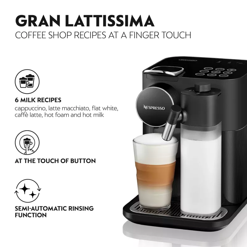 De’Longhi Nespresso Gran Lattissima kohvimasin Delonghi, Sophisticated Darks