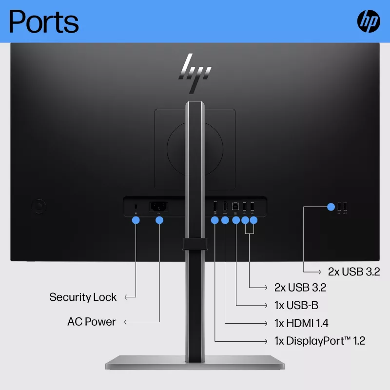 HP E27 G5 FHD monitor, 68,6 cm (27 tolli), 1920 x 1080 pikslit, Full HD, LCD, 5 ms, must