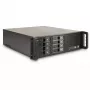 Inter-Tech IPC 3U-3508 andmesalvestusserveri korpus, 48,3 cm 3U riiulisse, ATX, SATA/SAS Hot-Swap, 2x 5,25-tolline väline lahter, ilma toiteplokita, must