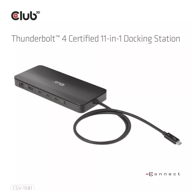 Dokkimisjaam CLUB3D Thunderbolt 4 Certified 11-in-1 140W
