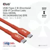 CLUB3D USB2 Type-C kahesuunaline USB-IF sertifitseeritud andmekaabel 480Mb, PD 240W(48V/5A) EPR M/M 3m / 9.84 ft