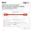 CLUB3D USB2 Type-C kahesuunaline USB-IF sertifitseeritud andmekaabel 480Mb, PD 240W(48V/5A) EPR M/M 3m / 9.84 ft