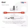 CLUB3D USB2 Type-C kahesuunaline USB-IF sertifitseeritud andmekaabel 480Mb, PD 240W(48V/5A) EPR M/M 3m / 9.84 ft