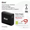 CLUB3D reisilaadija 140 W GaN-tehnoloogiaga, ühe pordiga USB Type-C, Power Delivery (PD) 3.1 tugi