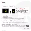 CLUB3D reisilaadija 140 W GaN-tehnoloogiaga, ühe pordiga USB Type-C, Power Delivery (PD) 3.1 tugi