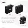 CLUB3D reisilaadija 140 W GaN-tehnoloogiaga, ühe pordiga USB Type-C, Power Delivery (PD) 3.1 tugi