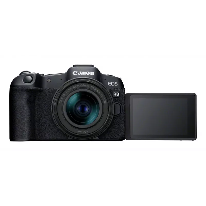 Canon EOS R8 + RF 24-50mm F4.5-6.3 IS STM Kit, 24.2 MP, 6000 x 4000 pikslit, CMOS, 4K Ultra HD, puuteekraan, must