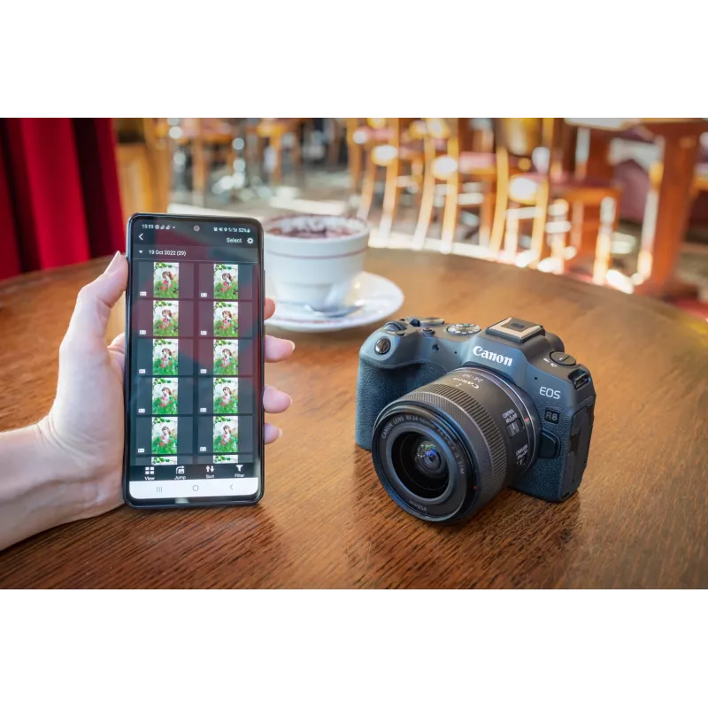 Canon EOS R8 + RF 24-50mm F4.5-6.3 IS STM Kit, 24.2 MP, 6000 x 4000 pikslit, CMOS, 4K Ultra HD, puuteekraan, must