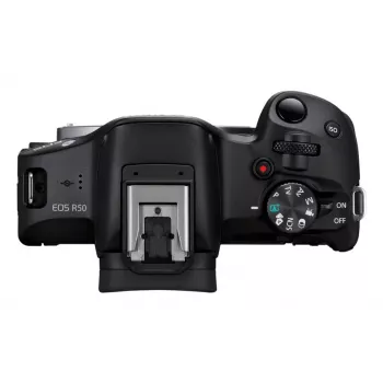 Canon EOS R50, must + RF-S 18-45mm F4.5-6.3 IS STM komplekt, 24,2 MP, 6000 x 4000 pikslit, CMOS, 4K Ultra HD, puuteekraan, must