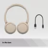 Sony WH-CH520 Juhtmeta kõrvaklapid, peavõruga, kõned/muusika, USB Type-C, Bluetooth, laadimisalus, kreem