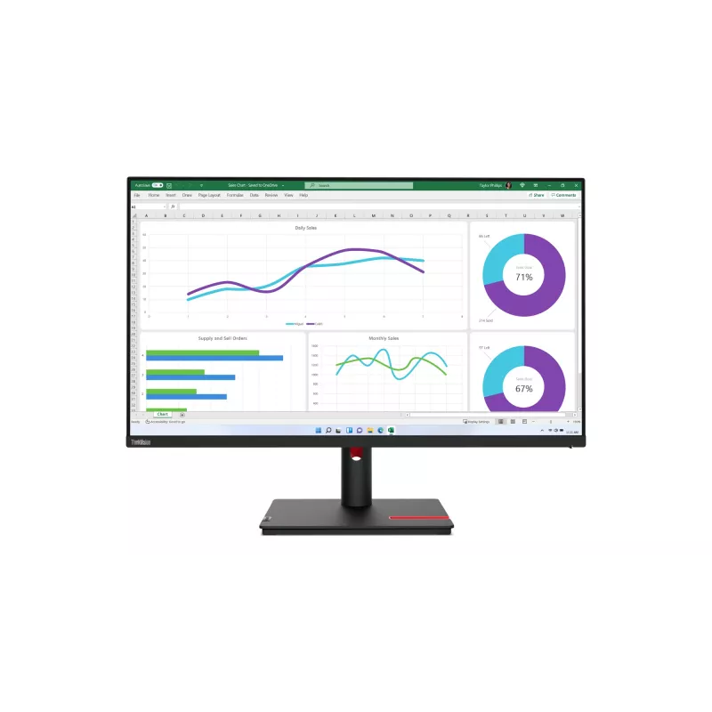 Lenovo ThinkVision T32h-30 arvutimonitor 80 cm (31,5 tolli) 2560 x 1440 pikslit Quad HD LED must