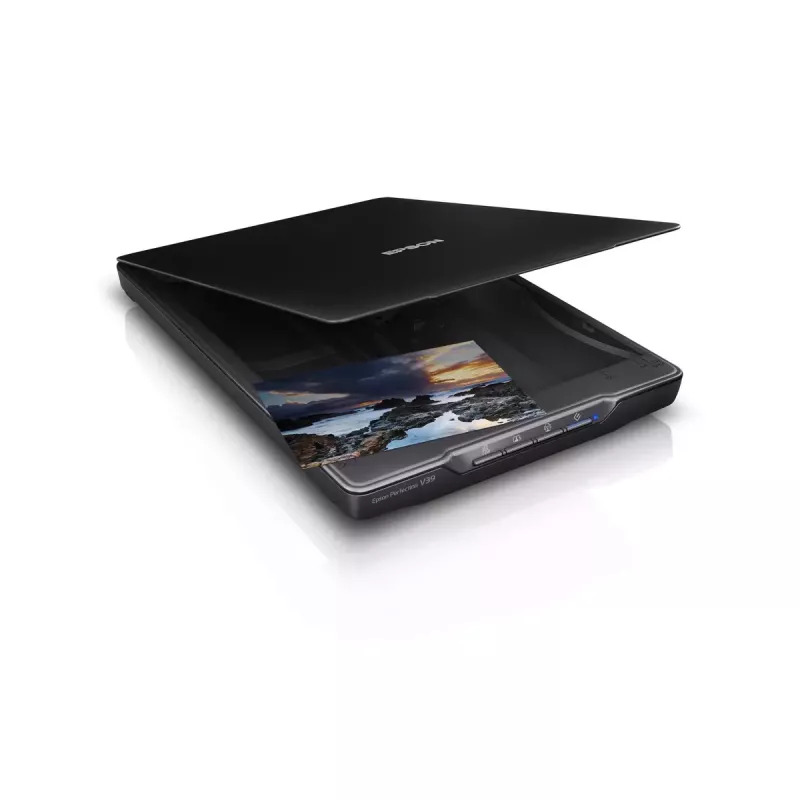 Lambskanner Epson Perfection V39II — A4, 4800 x 4800 DPI, CIS, USB-toitega, must