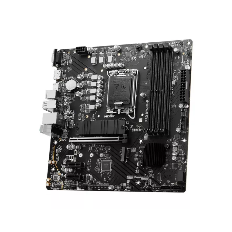 Emaplaat MSI PRO B760M-P micro ATX, Intel B760, LGA 1700, 4× DDR5 pesa, 192 GB, SATA III, PCIe 4.0