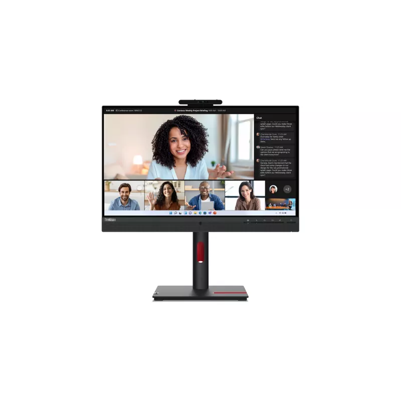 Lenovo ThinkVision T24mv-30 monitor, 60.5 cm (23.8 tolli), 1920 x 1080 pikslit, Full HD, LED, 6 ms, must