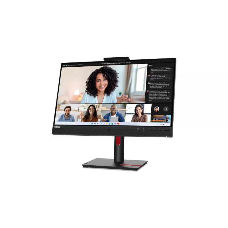 Lenovo ThinkVision T24mv-30 monitor, 60.5 cm (23.8 tolli), 1920 x 1080 pikslit, Full HD, LED, 6 ms, must