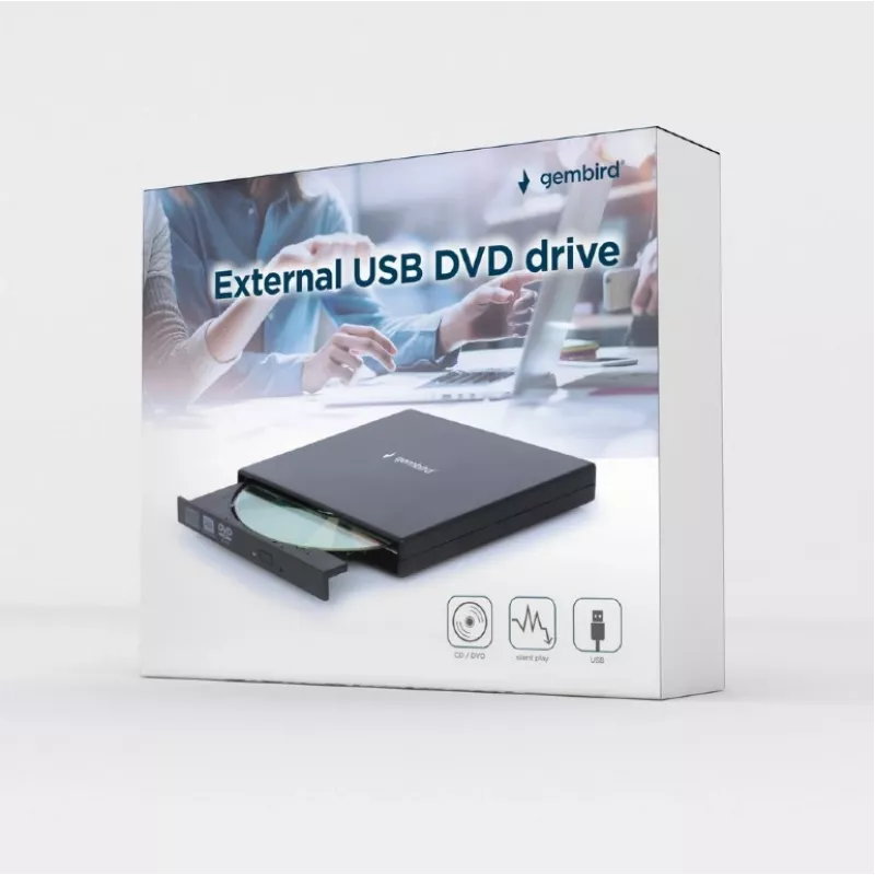 GEMBIRD väline USB DVD ümberkirjutaja seade 24x - must