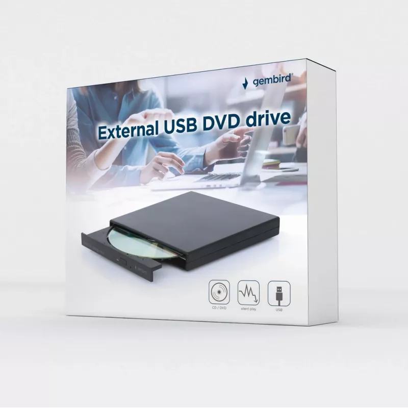 GEMBIRD väline USB DVD ümberkirjutaja seade 24x - must
