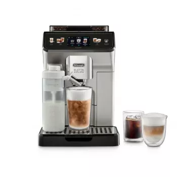 Espressomasin De’Longhi ECAM450.65.S — täisautomaatne, 1,8 L veepaak, 300 g oanõu, 19 baari, sisseehitatud veski, Wi‑Fi, TFT-ekraan