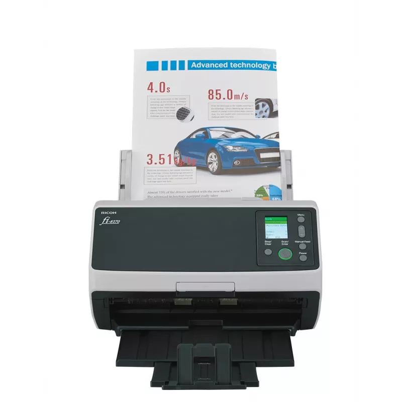 Ricoh fi-8170 ADF + manuaalse söötmise skanner 600 x 600 DPI A4 must, hall