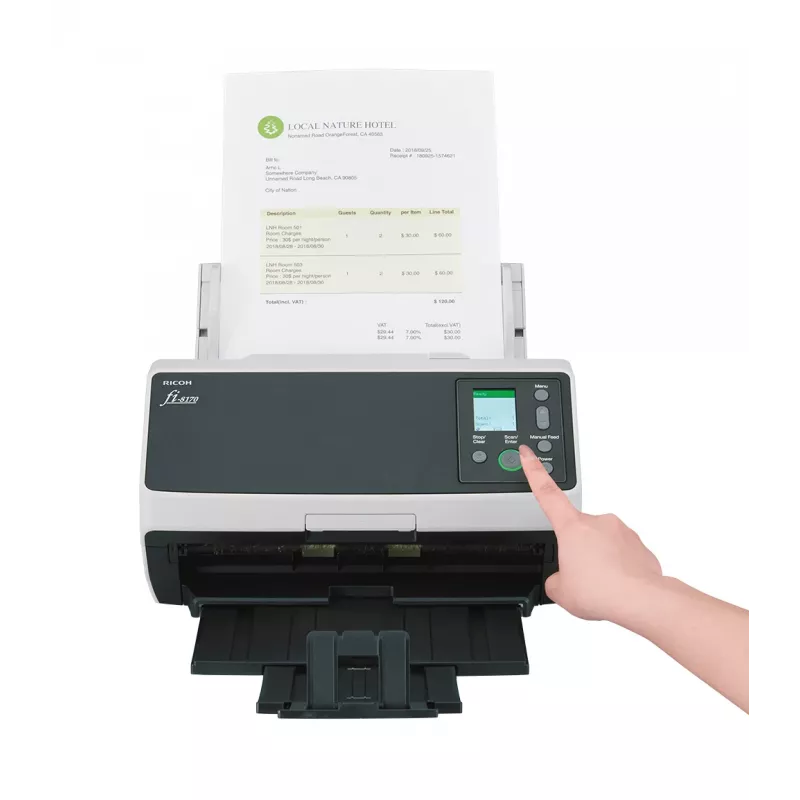 Ricoh fi-8170 ADF + manuaalse söötmise skanner 600 x 600 DPI A4 must, hall