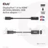 CLUB3D DisplayPort 1.4 HDMI-le 4K120Hz/8K60Hz HDR aktiivadapter M/F