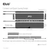 CLUB3D USB Gen1 USB-C kolmikkuva DP1.4 Alt-režiimi nutikas PD3.0 laadimisdokk 100 W toiteplokiga