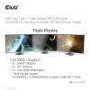 CLUB3D USB Gen1 USB-C kolmikkuva DP1.4 Alt-režiimi nutikas PD3.0 laadimisdokk 100 W toiteplokiga
