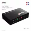 CLUB3D 3 to 1 HDMI™ 8K60Hz/4K120Hz lüliti, 7680 x 4320 pikslit, 8K Ultra HD, Must