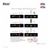 CLUB3D 3 to 1 HDMI™ 8K60Hz/4K120Hz lüliti, 7680 x 4320 pikslit, 8K Ultra HD, Must