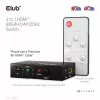 CLUB3D 3 to 1 HDMI™ 8K60Hz/4K120Hz lüliti, 7680 x 4320 pikslit, 8K Ultra HD, Must
