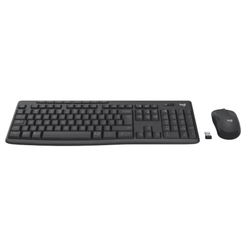 Klaviatuuri ja hiire komplekt Logitech MK370 Combo for Business — täissuuruses QWERTY (US International), RF juhtmevaba + Bluetooth, grafiit