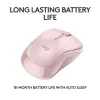 LOGITECH M240 Vaikne hiir - Bluetooth - Roosa