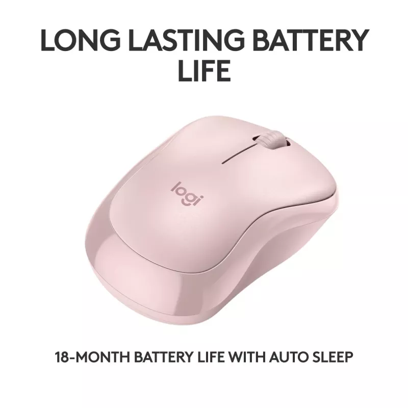 LOGITECH M240 Vaikne hiir - Bluetooth - Roosa