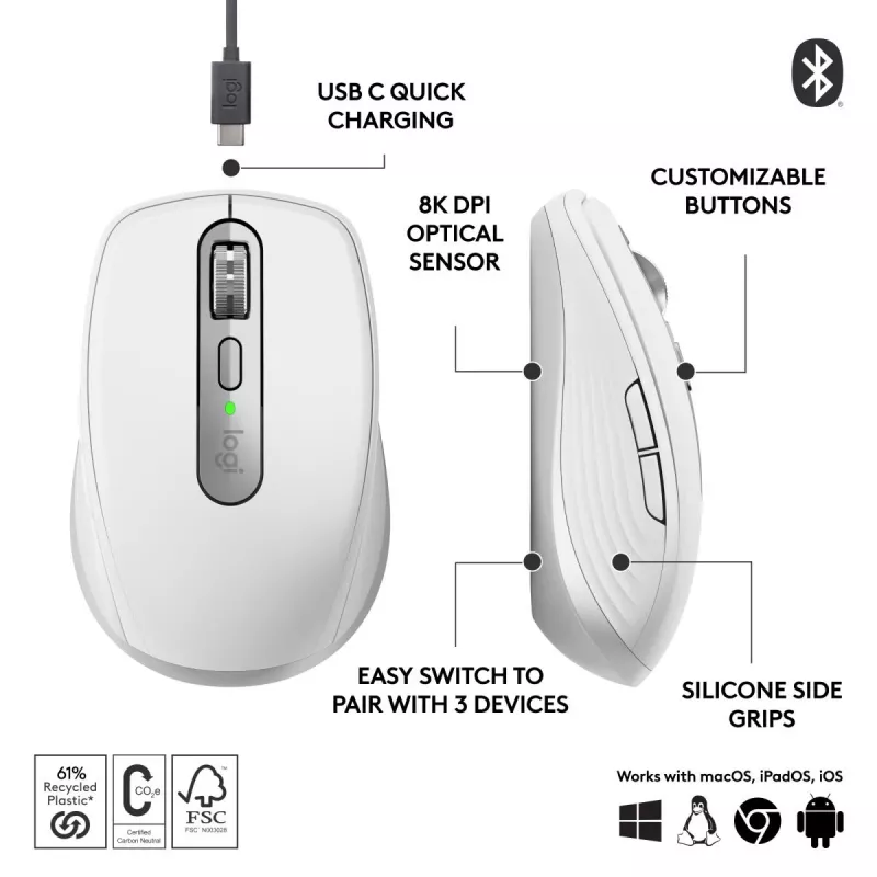 LOGITECH Mx Anywhere 3s For Business - Pale hall - Emea28-935