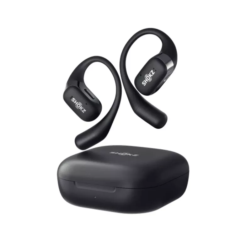 SHOKZ OpenFit kõrvaklapid juhtmevabad kõrvahaak kõnedeks/muusikaks/spordiks/igapäevaseks Bluetooth must