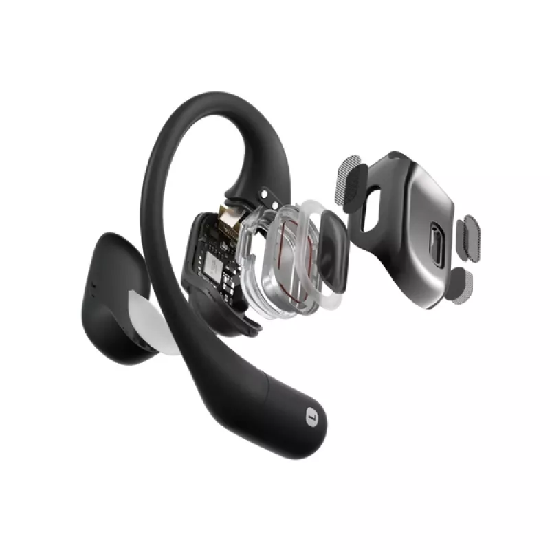 SHOKZ OpenFit kõrvaklapid juhtmevabad kõrvahaak kõnedeks/muusikaks/spordiks/igapäevaseks Bluetooth must