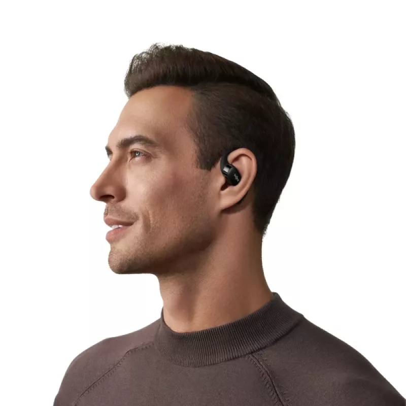 SHOKZ OpenFit kõrvaklapid juhtmevabad kõrvahaak kõnedeks/muusikaks/spordiks/igapäevaseks Bluetooth must